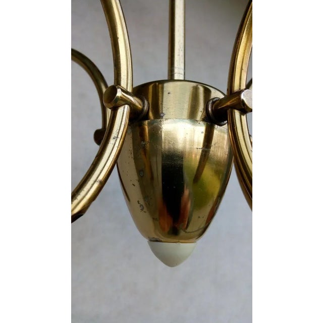 Metal Vintage Retro Chandelier For Sale - Image 7 of 16