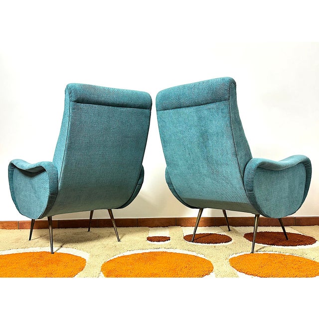 Marco Zanuso Vintage Lady Lounge Chairs attributed to Marco Zanuso, Italy, 1950s, Set of 2 For Sale - Image 4 of 14