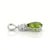 Dainty Peridot & Cubic Zirconia 925 Silver Pendant, August Birthstone Pendant For Sale - Image 4 of 7
