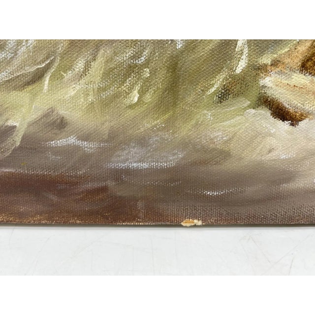 Wood 1940s East Coast Original Signed Oil Painting Seascape For Sale - Image 7 of 13