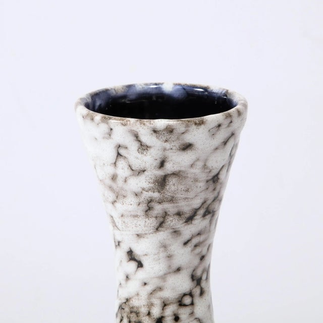 Ceramic Mid-Century Modernist White and Earth Toned Ceramic Vase For Sale - Image 7 of 13