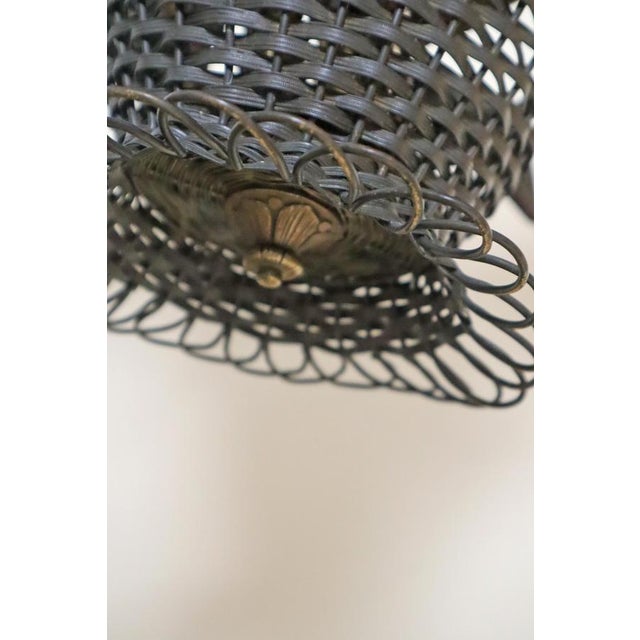 Flower Basket Chandelier in Brass and Copper, France, 1920s For Sale - Image 10 of 18
