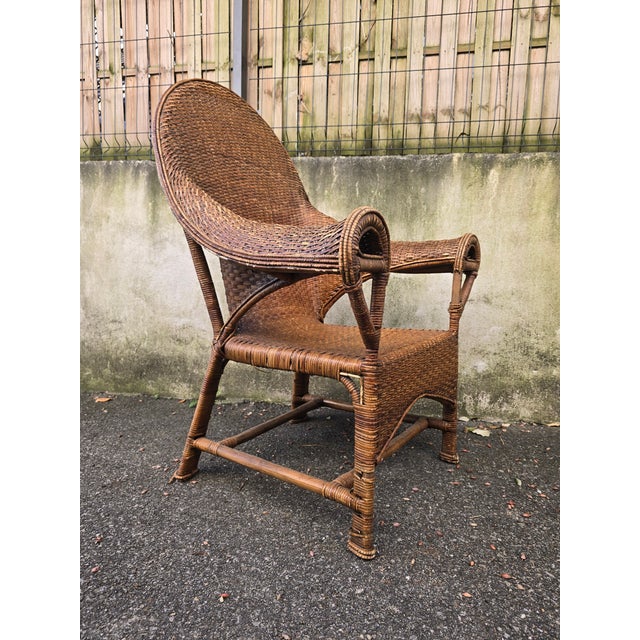 Arts & Crafts Chair in Wicker and Rattan from Dryad & Co, 1910 For Sale - Image 3 of 18