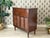 Vintage 1960s Mid-Century Modern Walnut Wood and Woven Rattan Highboy Chest Cabinet by R-Way For Sale - Image 13 of 16