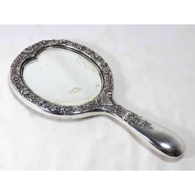 Antique Sterling Silver Cherub Hand Mirror Chairish