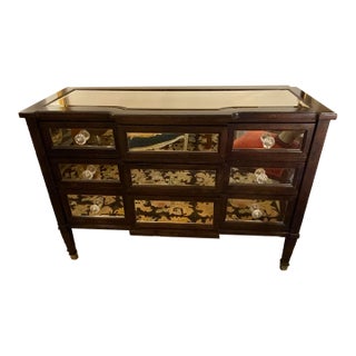 21st Century Bassett Mirrored Chest of Drawers For Sale