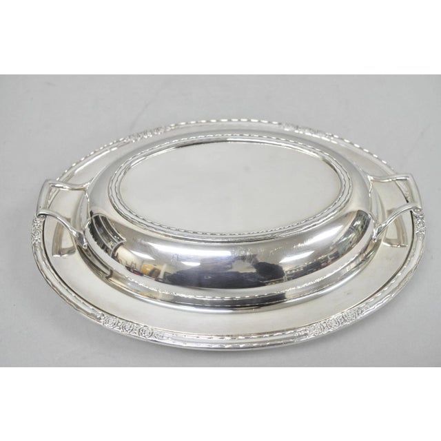 Mid 20th Century International Silver Co "Camille" Silver Plated Covered Vegetable Serving Dish For Sale - Image 11 of 13