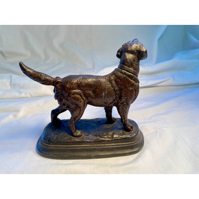 Mid 20th Century Vintage, French, Bronze Dog, Signed For Sale - Image 5 of 8
