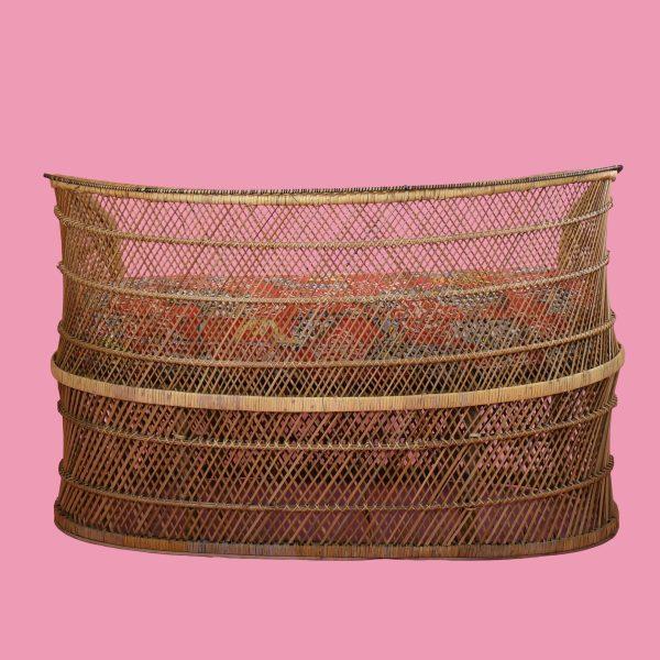 Buri Rattan Vintage Settee For Sale - Image 4 of 6