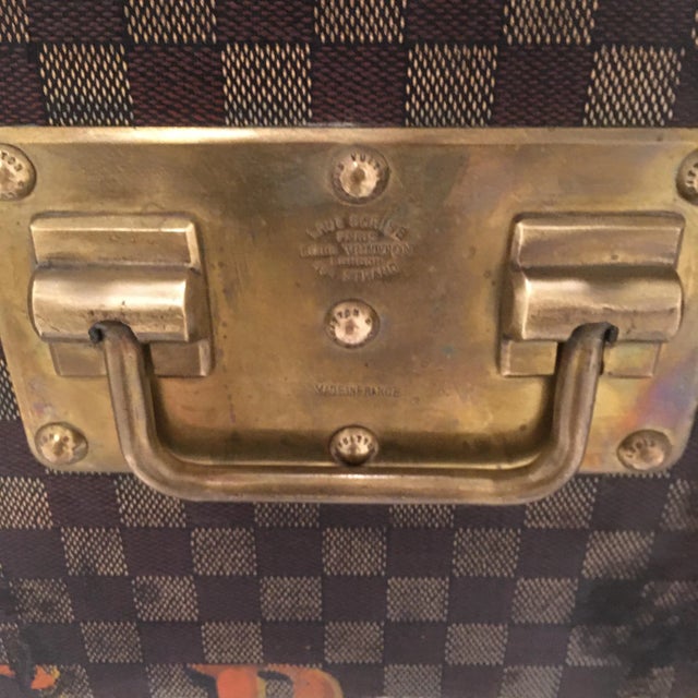 Coffee Louis Vuitton Damier Canvas Courier Trunk Circa Late 1800s Paris For Sale - Image 8 of 13