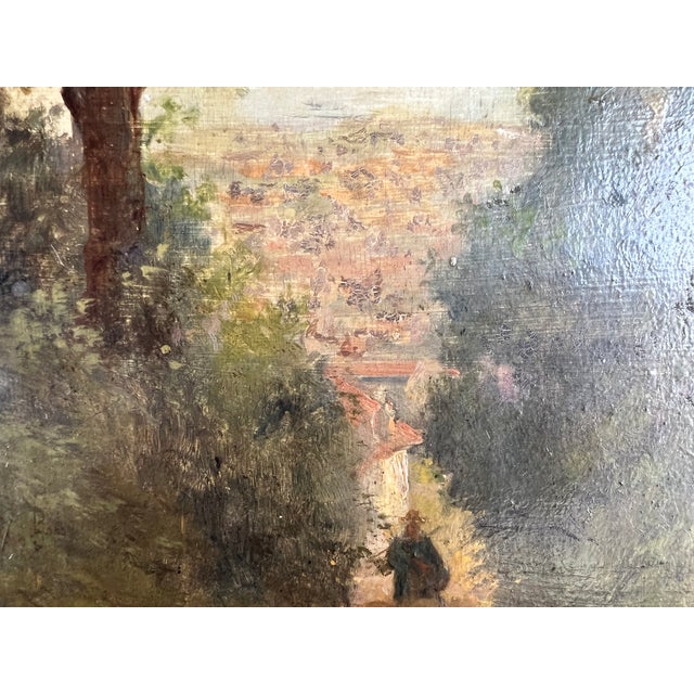 After Barbizon, Shepherd and His Flock in the Forest, 19th Century, Painting on Panel, Framed For Sale - Image 6 of 12