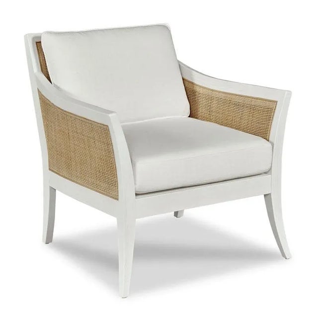 Woodbridge Furniture Woodbridge Furniture Kiawah Lounge Chair in Alabaster Finish For Sale - Image 4 of 4