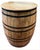 Wood Rustic Bourbon Whiskey Barrel Open Wine Bar Cabinet For Sale - Image 7 of 7