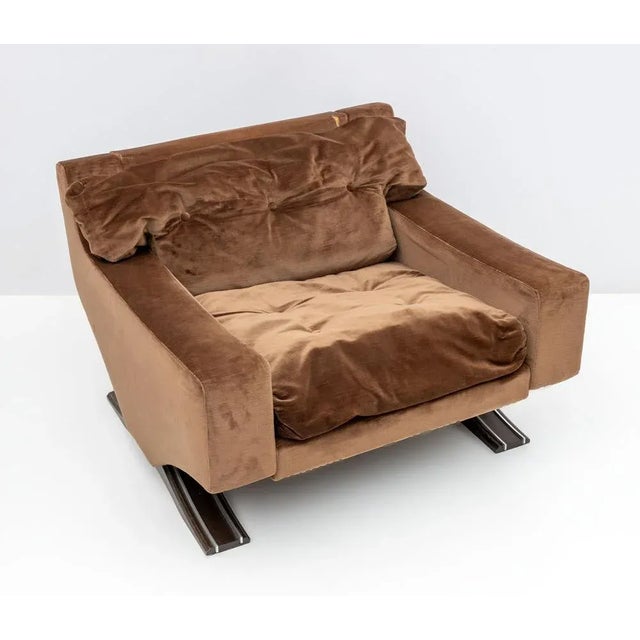 Set of Mid-Century Modern Lounge Chairs attributed to Franz Sartori for Flexform, Italy, 1965 For Sale - Image 6 of 8