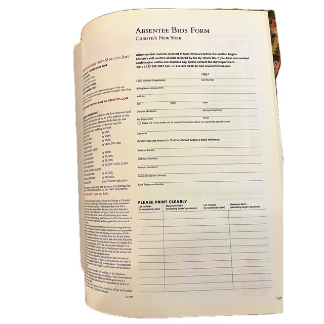 Christie's Impressionist and Modern Art Auction Catalog 2008 - Kitty Carlisle Hart Estate Collection - New York Art Reference Book For Sale In Philadelphia - Image 6 of 8