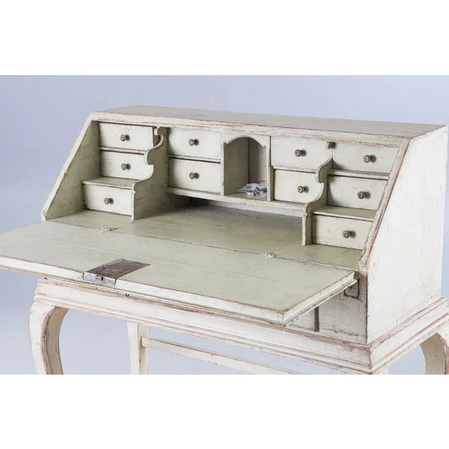 Rococo Swedish Folding Secretary, 1890s For Sale - Image 5 of 7