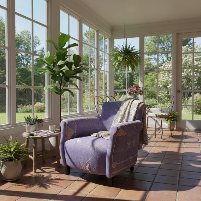 Hand-Tailored Moroccan Sabra Silk Club Chair For Sale - Image 9 of 11