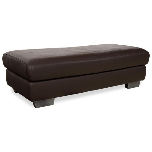 Courage Leather Stool in Brown Mocha from Ewald Schillig For Sale - Image 9 of 9