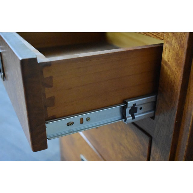 Crafters and Weavers Mission Crofter 3 Drawer Nightstand in Michael's Cherry For Sale In Chicago - Image 6 of 12