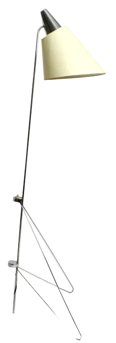 Metal Chrome Floor Lamp by Josef Hurka for Napako Czech, 1960s