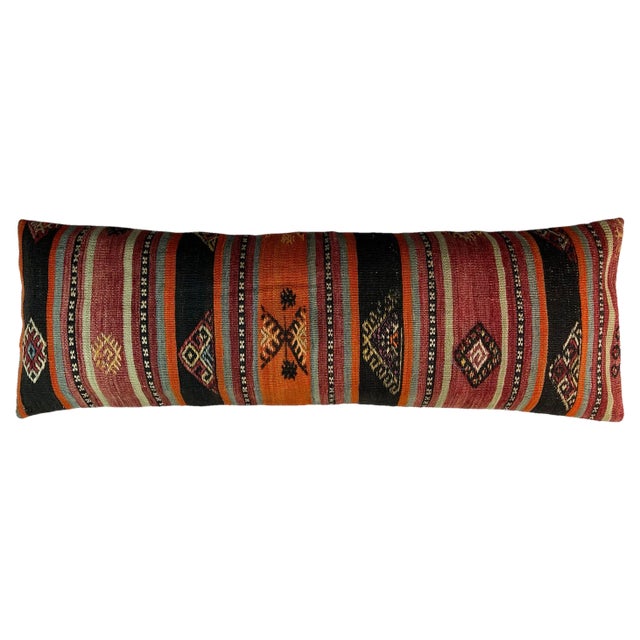 Vintage Turkish Kilim Cushion Cover For Sale