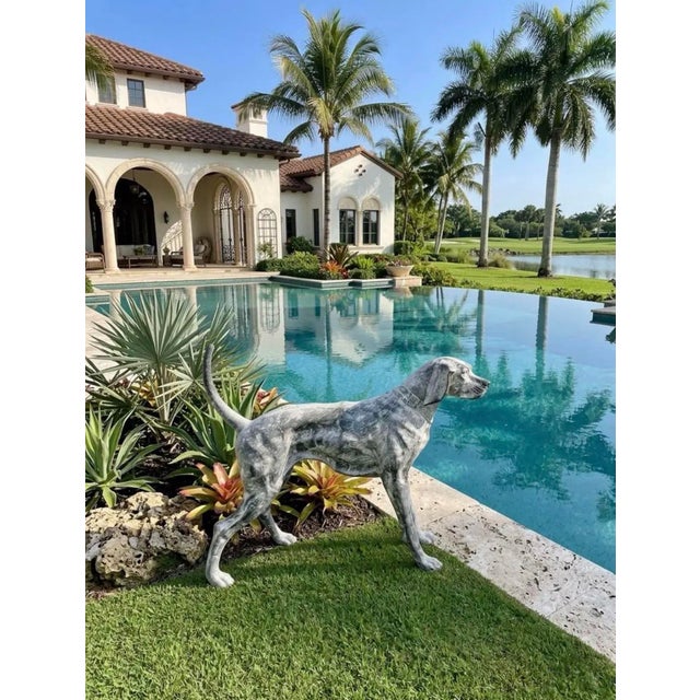 Cast Iron Pointer Dog Sculpture For Sale - Image 9 of 11