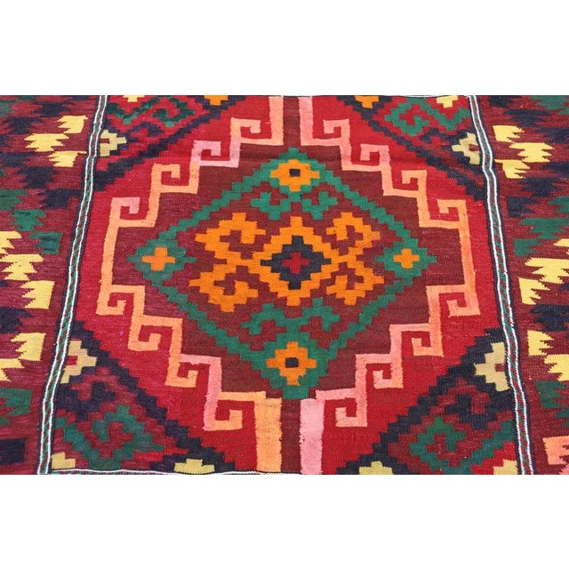 Vintage Handwoven Sofreh Kilim, 1920s For Sale - Image 9 of 12