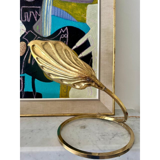 Brass Table Lamp by Tommaso Barbi, 1970s For Sale - Image 3 of 10