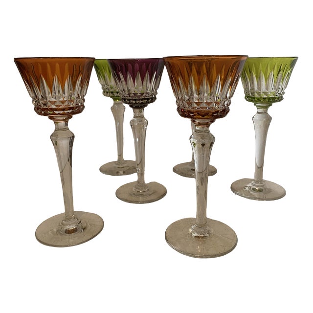 Cut Crystal Glasses from Maison Baccarat, Set of 6 For Sale