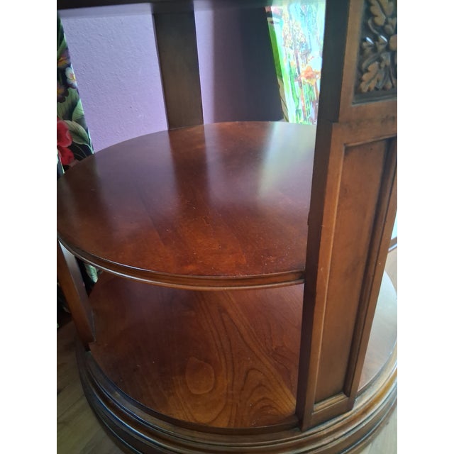 Vintage Ethan Allen Townhouse Library Table – Traditional Mahogany Writing & Accent Table For Sale In Tampa - Image 6 of 10