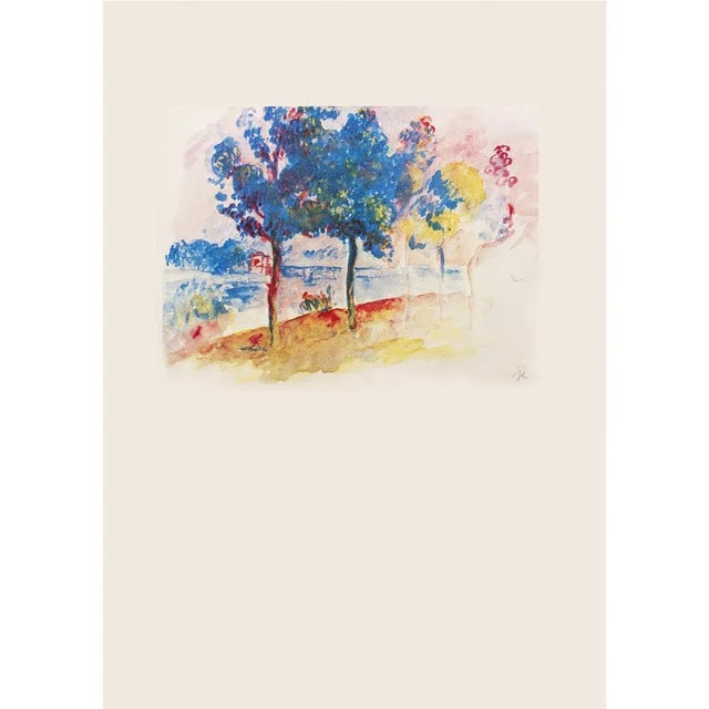 1959 After Auguste Renoir "The Bridge at Argenteuil" Vintage Hungarian Full-Color Print For Sale In Dallas - Image 6 of 7