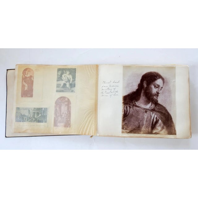 Black Antique Grand Tour Album Photographs Italy Handcolored Photos Postcards For Sale - Image 8 of 12