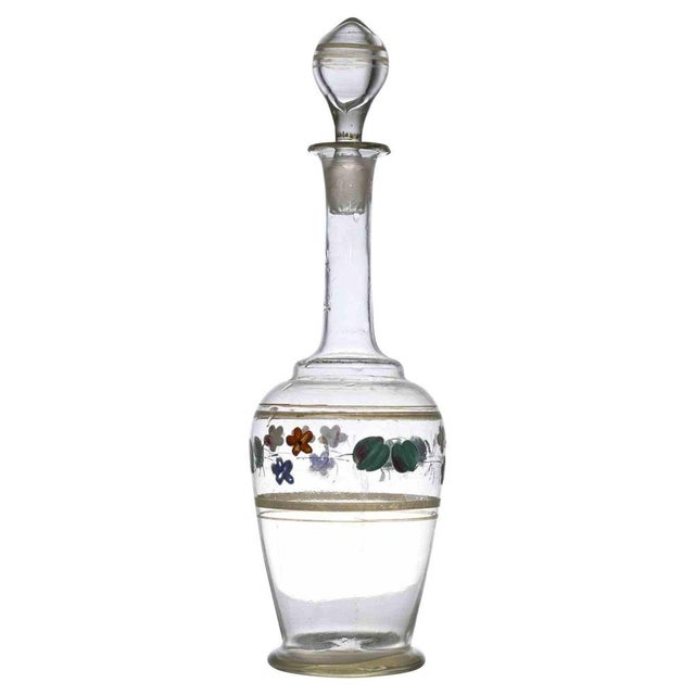 1970s Vintage Italian Glass Jug with Decorative Design, 1970s For Sale - Image 5 of 5