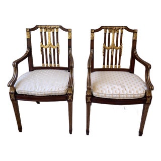 Two Maitland - Smith Cane Chairs For Sale