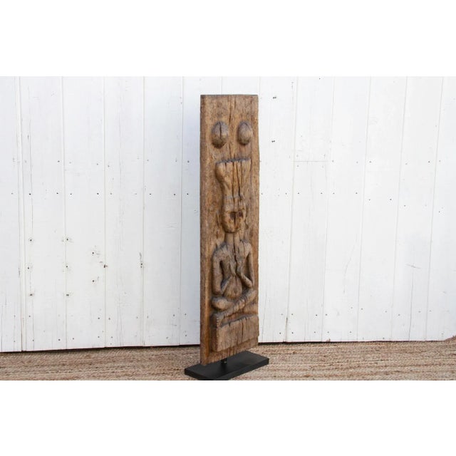 Metal 19th Century Carved Bastar Panel on Stand For Sale - Image 7 of 9