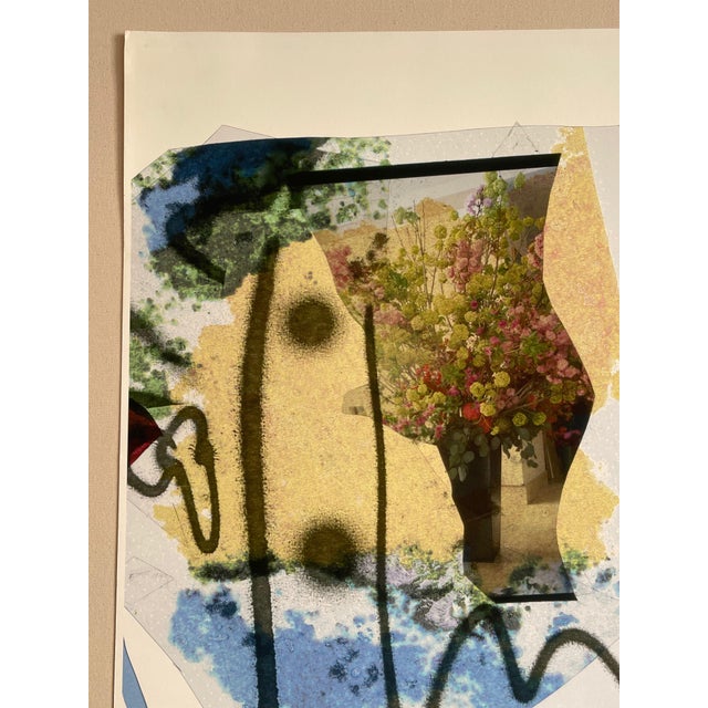 Black Early 21st Century ”Summer Flowers” Abstract Expressionist Photo Collage Print by Peter Astrom For Sale - Image 8 of 13