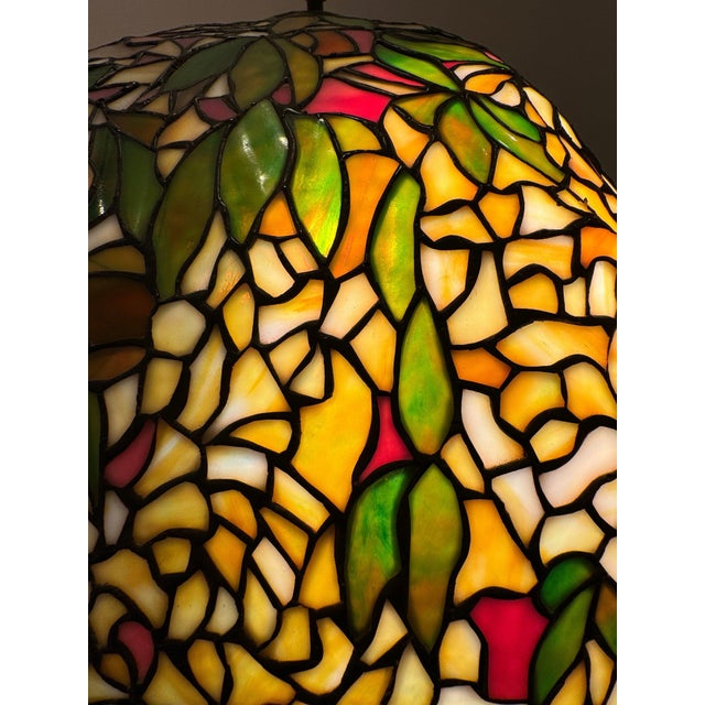 Vintage Stained Glass Desk or Table Lamp For Sale - Image 10 of 11