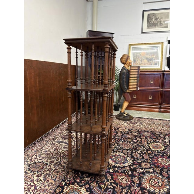 Large English Bookcase in Oak For Sale - Image 4 of 12