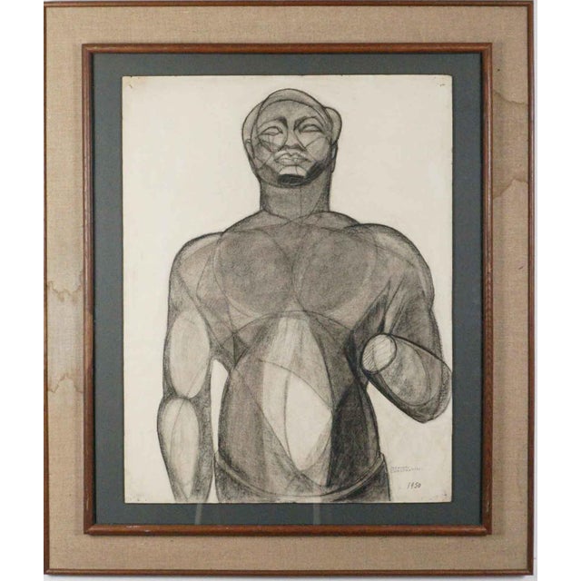 Paper Marceau Constantin, Figurative Sketch, Charcoal on Paper For Sale - Image 7 of 7
