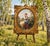 Gold Breathtaking Vintage Classic Art | Sweet Country Girl & Lamb in Heavy Gold Carved Frame For Sale - Image 8 of 12