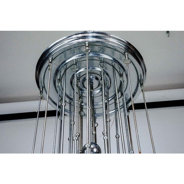 Metal Italian Chrome Chandelier with Spherical Elements, 1970s For Sale - Image 7 of 17