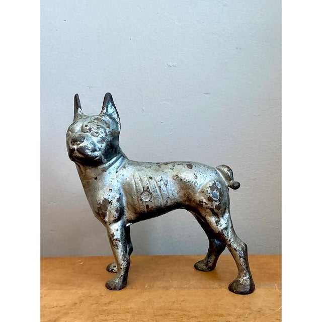 Vintage Cast Iron Dog Doorstop For Sale - Image 9 of 12