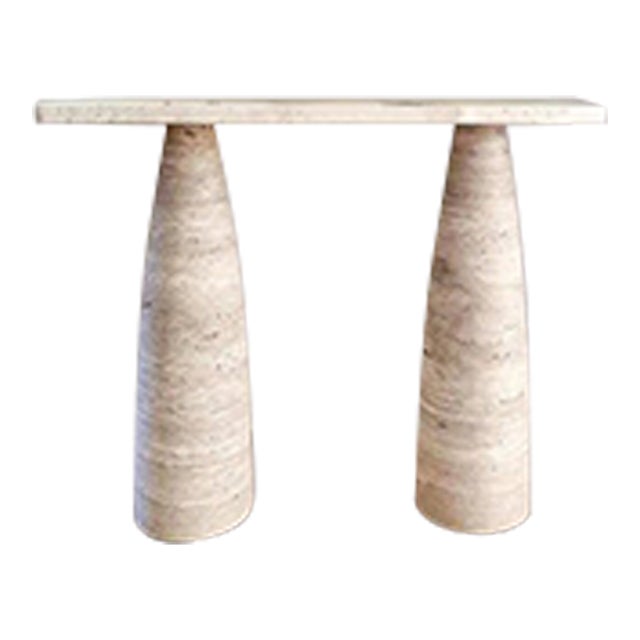 Gamme Travertine Console Table 59" For Sale