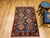 Persian Vintage Persian Shiraz Yalameh Tribal Area Rug, Hand-Knotted Wool, Allover Geometric Pattern, Blue & Red, 3x5 For Sale - Image 3 of 17