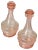 Vintage Decorative Pink Glass Bottles, France, 1940, Set of 2 For Sale