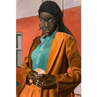 Emergence From Shadow Ii, Popoola Victor (2024) Acrylic on Canvas, 21st Century, Contemporary Art, Africa, Figurative, Realism, 2024 For Sale