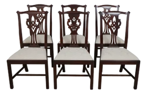 Set of 6 Henkel Harris Model 102 Mahogany Dining Room Chairs