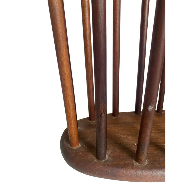 Wood Mid Century Arthur Umanoff Wooden Spindle Magazine Rack For Sale - Image 7 of 8