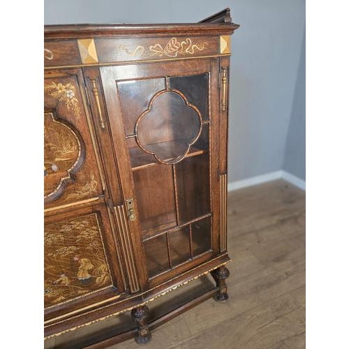 Antique Oak Bookcase, 1920s For Sale - Image 4 of 10