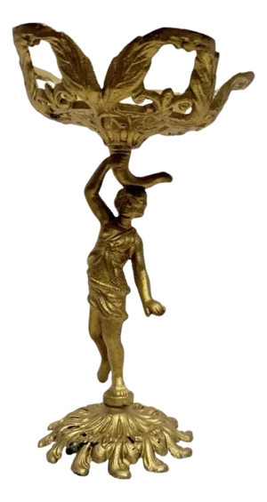 Antique Art Nouveau Cast Iron Art Figural Stand Circa 1900 Jm Foundry Patterns.